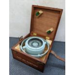 An early/mid 20th century PATT921 gimbal ships compass with original box Location: