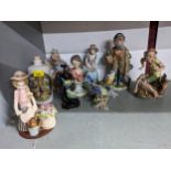 A group of Capodimonte Naples figurines, a Laura Durn figurine A/F, and other ceramics Location: