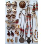 A quantity of late 20th Century and later costume jewellery, mainly silver to include a Greek silver