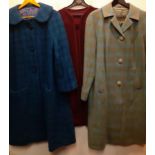 Mixed 1960's and 1970's ladies boucle and woollen garments to include a Laurel maroon twin set