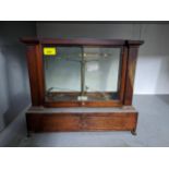 A Becker & Sons Rotterdam mahogany framed and glazed cased chemist scales, the case with base
