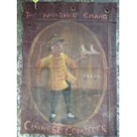 'The Amazing Chang - Chinese Conjuror' an oil painted wall hanging poster on canvas advertising a