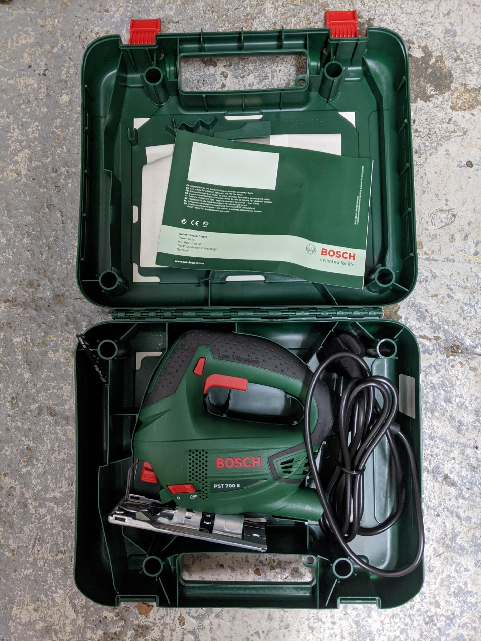 Bosch power tools to include a PST 700E 500w Jigsaw, 500w Planer, 18v Lithium-Lon Hammer drill - Image 3 of 4