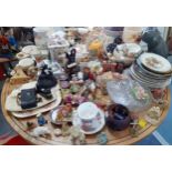 A large mixed lot of mainly late 20th collectables to Hamilton resin models of teddies, collectors