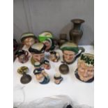 Collectables to include Royal Doulton character jugs and Asian metalware.