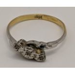 A 18ct gold ring set with diamonds, total weight Location: