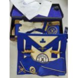 0An Alar Lodge No 710 Masonic 1960's appro and accessories in leather case Location: RAB