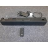 A Bose Solo Soundbar Series II-TV speaker with Bluetooth connectivity with remote control and