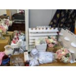 Wedding/party accessories and table decorations to include a large number of chair decoration,