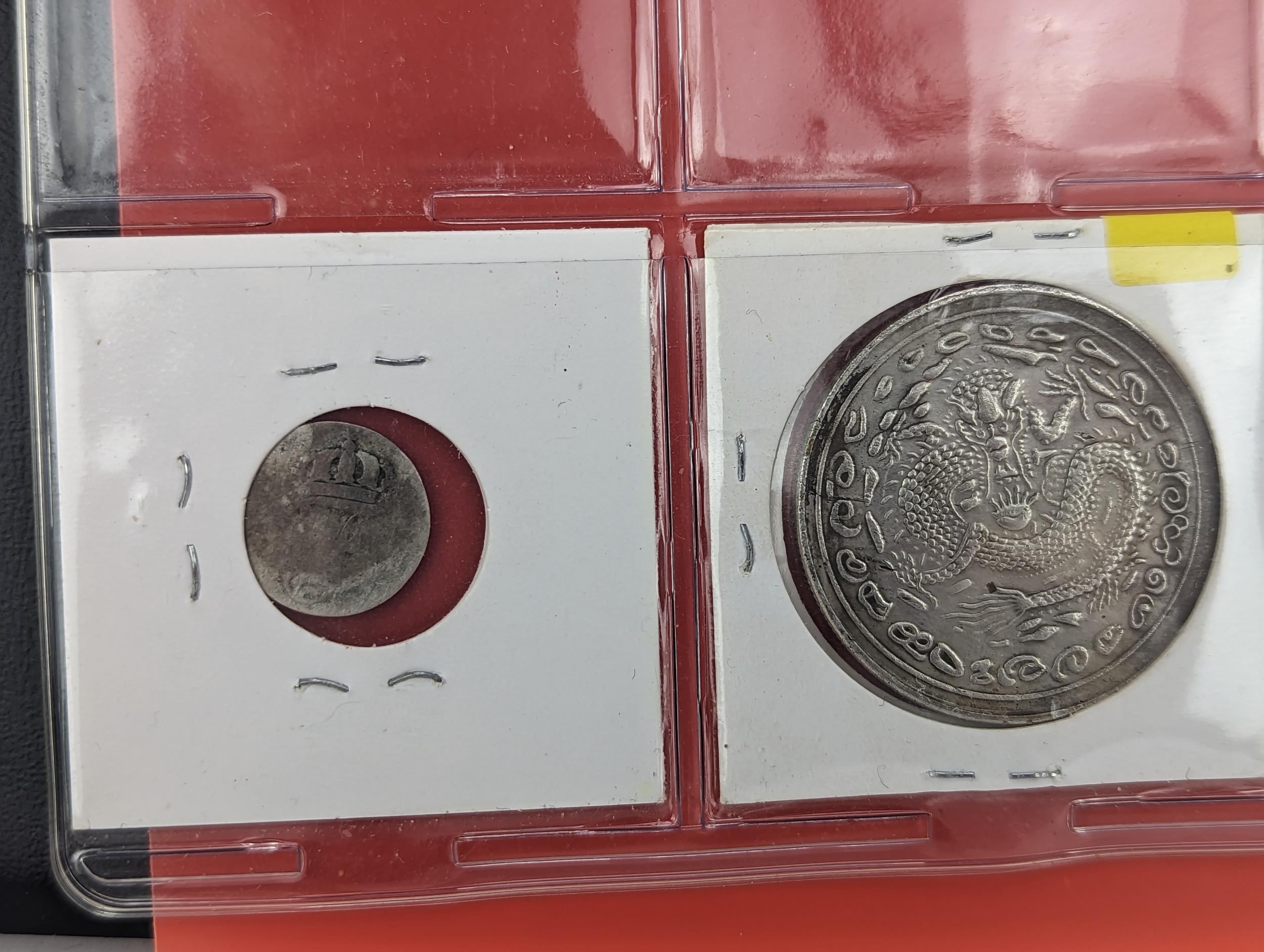 An album of mixed world silver coinage to include a 1912 British Trade Dollar, 1861-1908 Chinese - Image 7 of 58