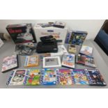 Mixed vintage game systems and games to include a boxed Nintendo Game Boy with Alex Kidd in