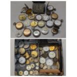 A group pocket watch movements and mixed cases