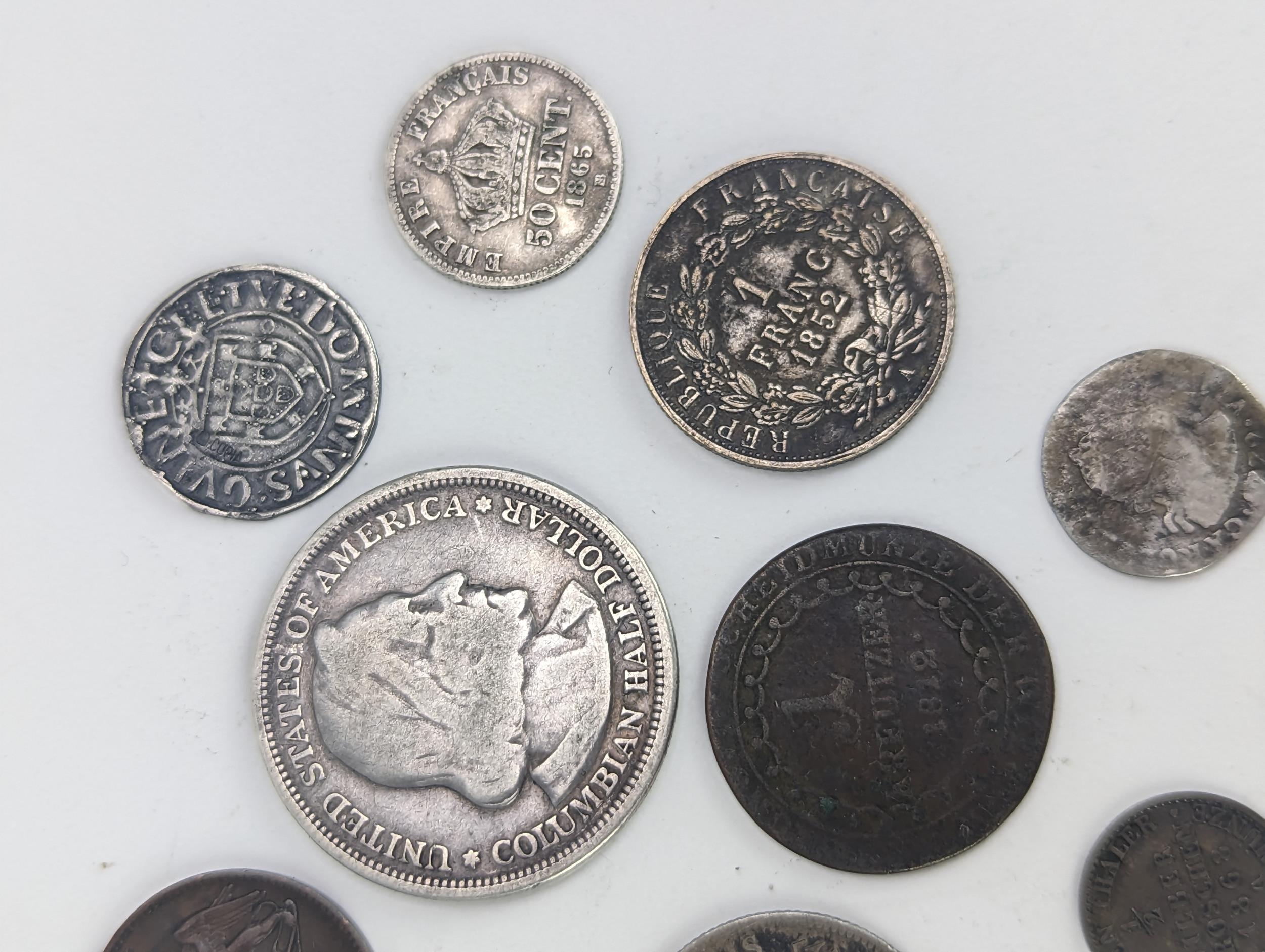 A group of 19th century and other coinage to include napoleon III 1 Franc 1852, 1868 and 1865 5 - Image 8 of 8