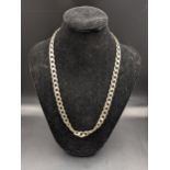 A silver chain necklace, total weight 65.2g Location: