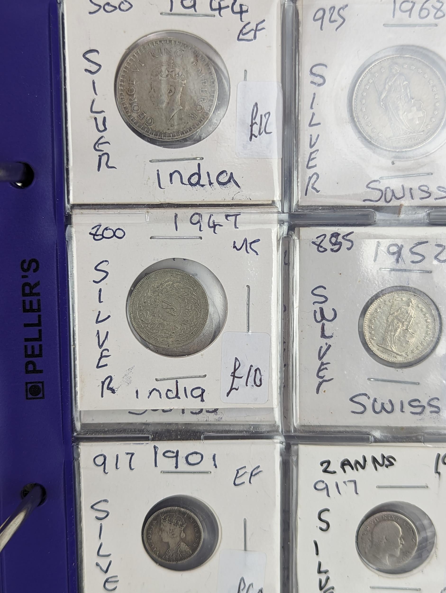 An album of mixed world silver coinage to include a 1912 British Trade Dollar, 1861-1908 Chinese - Image 26 of 58