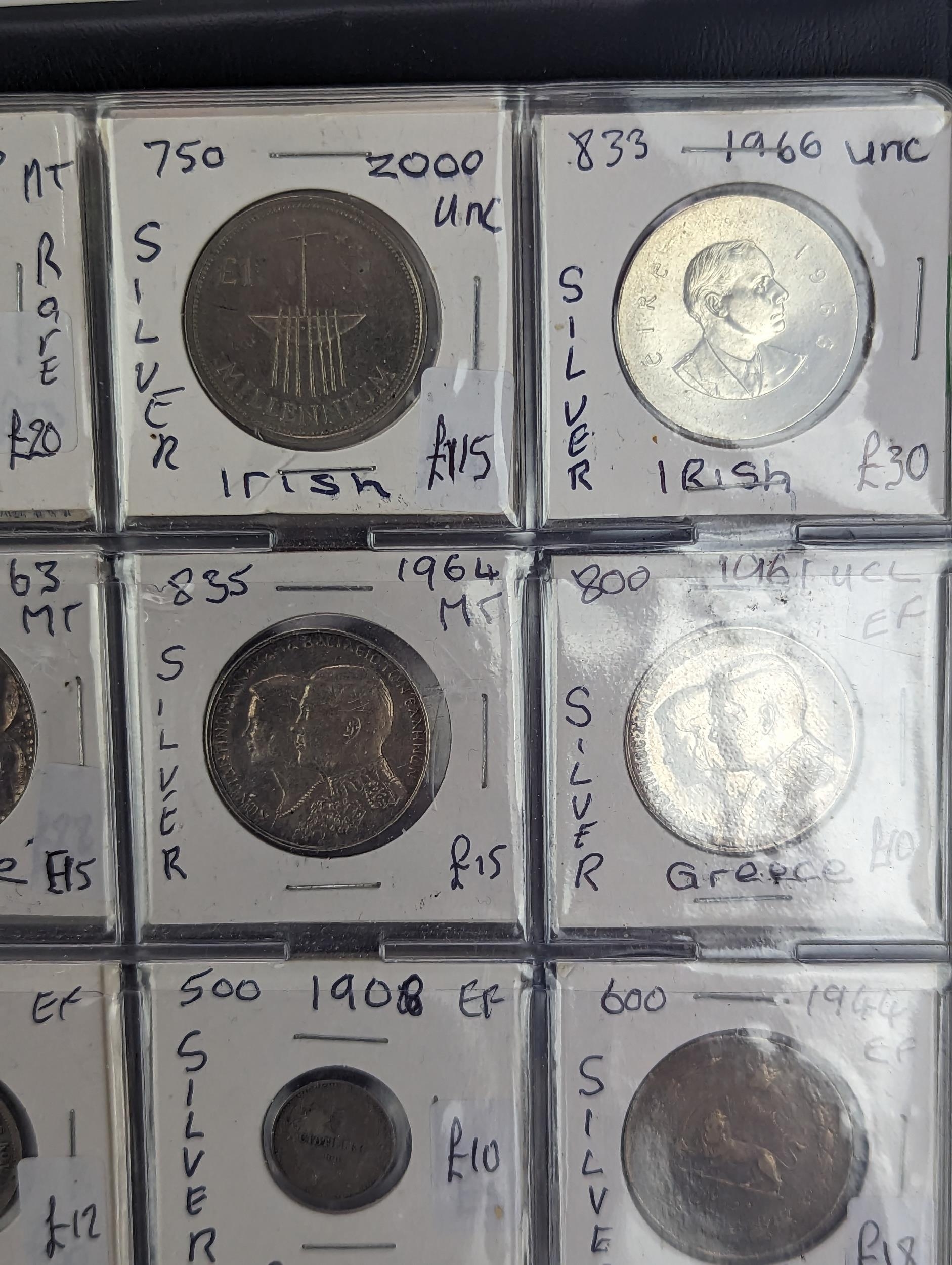 An album of mixed world silver coinage to include a 1912 British Trade Dollar, 1861-1908 Chinese - Image 16 of 58