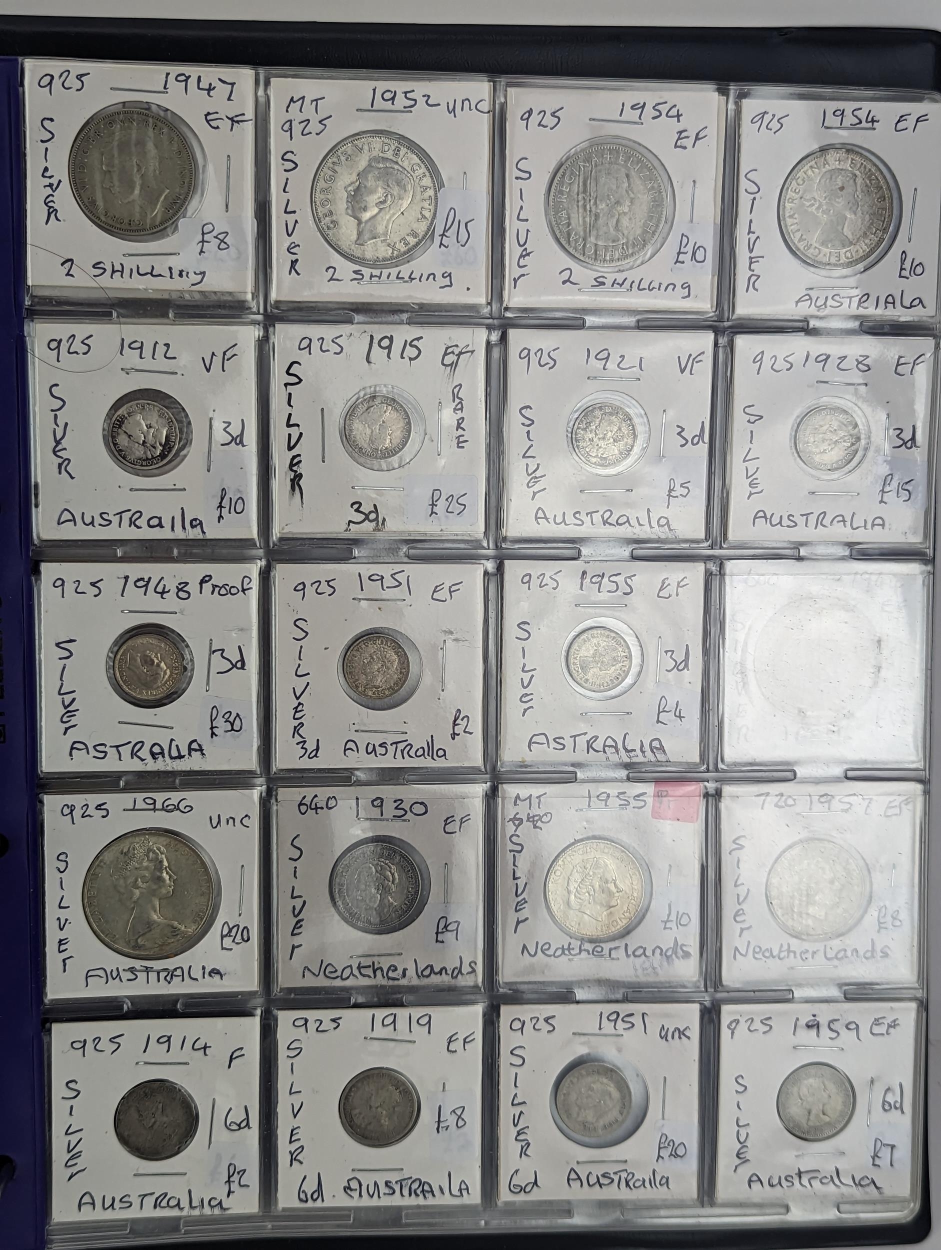 An album of mixed world silver coinage to include a 1912 British Trade Dollar, 1861-1908 Chinese - Image 9 of 58