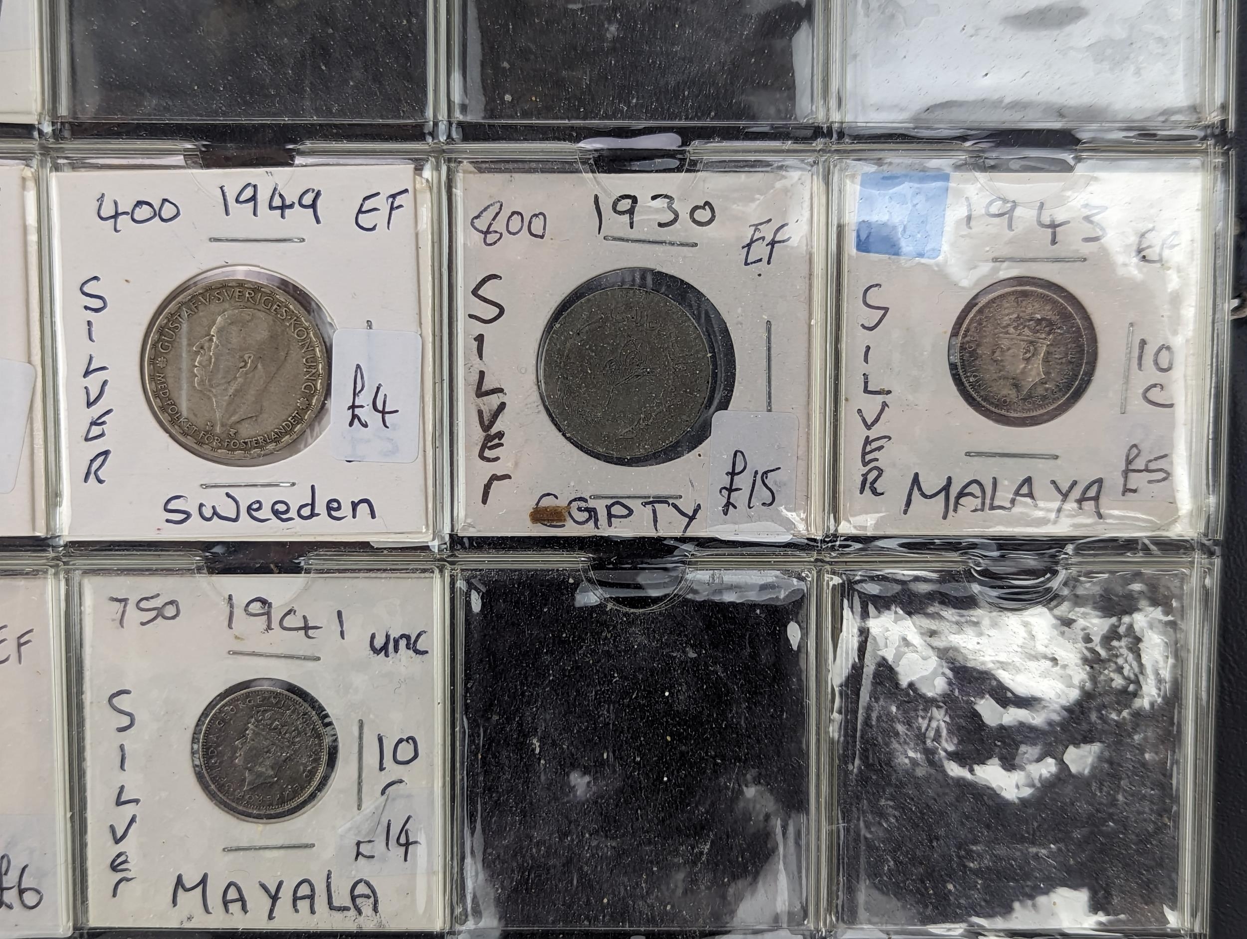 An album of mixed world silver coinage to include a 1912 British Trade Dollar, 1861-1908 Chinese - Image 45 of 58