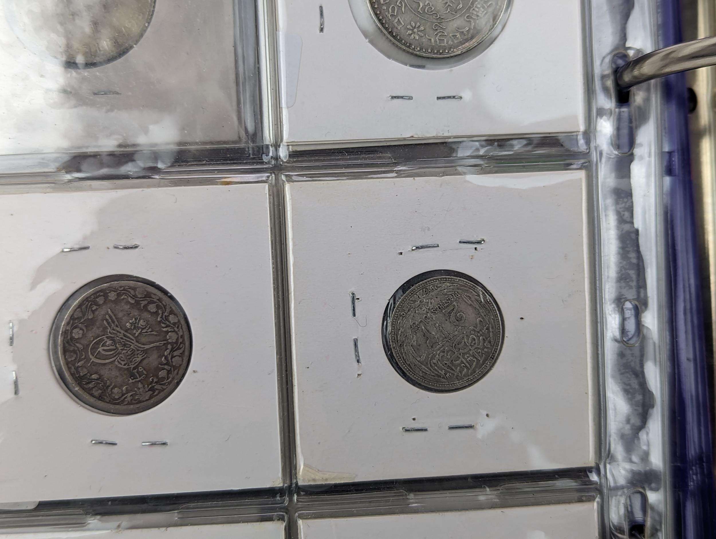 An album of mixed world silver coinage to include a 1912 British Trade Dollar, 1861-1908 Chinese - Image 56 of 58