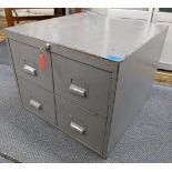 A mid 20th century industrial four drawer cabinet, 39.5cm h x 50cm x 51cm d Location: