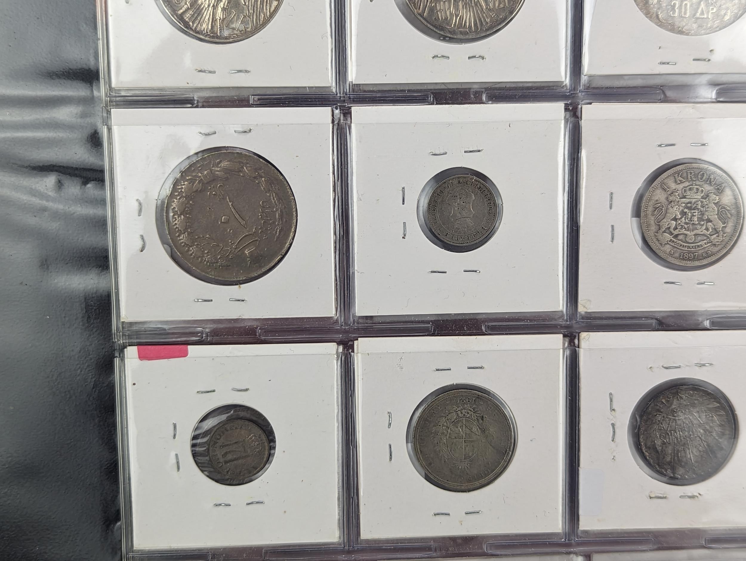An album of mixed world silver coinage to include a 1912 British Trade Dollar, 1861-1908 Chinese - Image 22 of 58