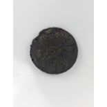 William and Mary (1689-1694) 'Military' tin half penny (damaged) Location: