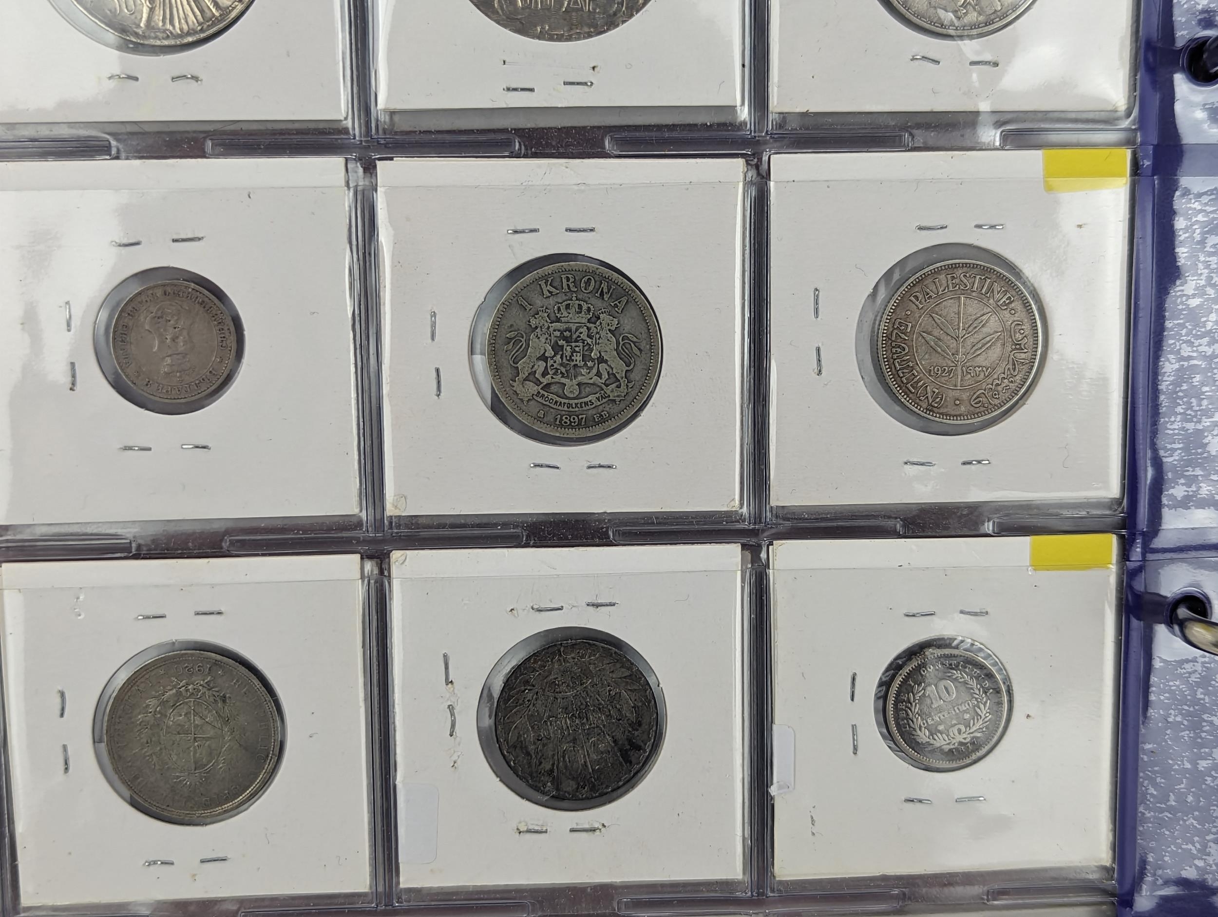 An album of mixed world silver coinage to include a 1912 British Trade Dollar, 1861-1908 Chinese - Image 21 of 58