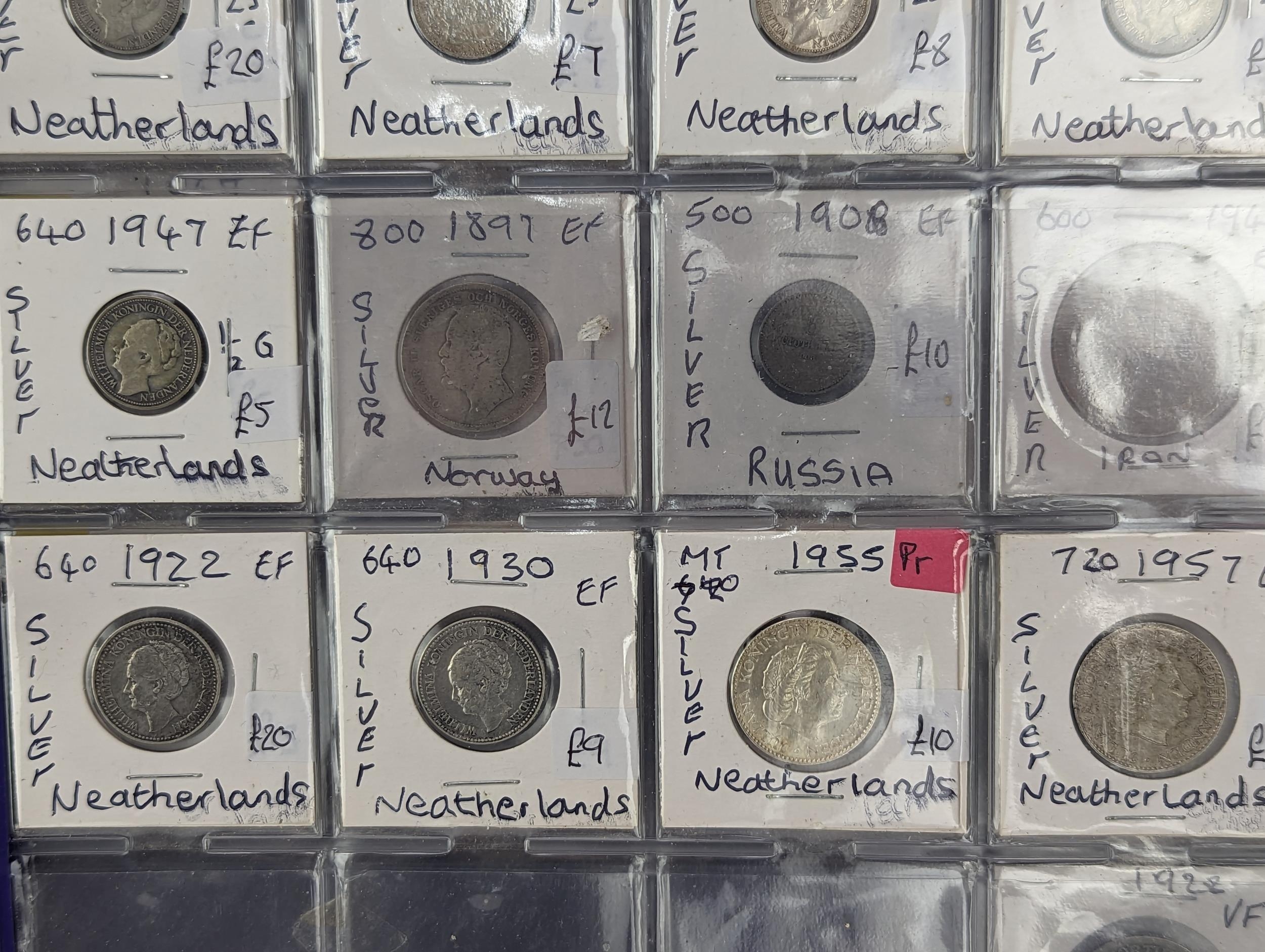 An album of mixed world silver coinage to include a 1912 British Trade Dollar, 1861-1908 Chinese - Image 13 of 58