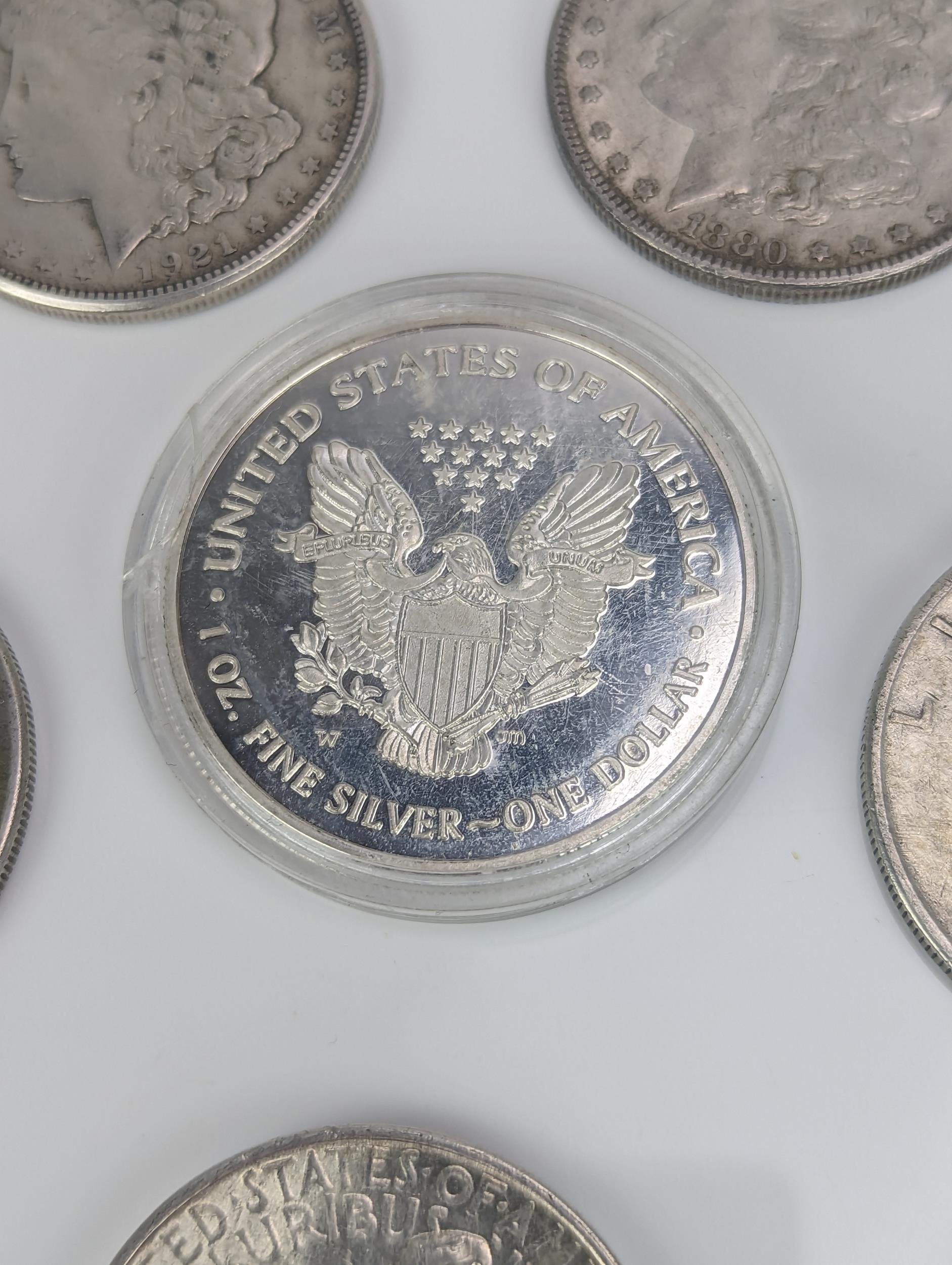 United States of America - 1880 and 1921 'Morgan' Dollar along with 1922, 1925 and 1926 'Peace' - Image 14 of 14