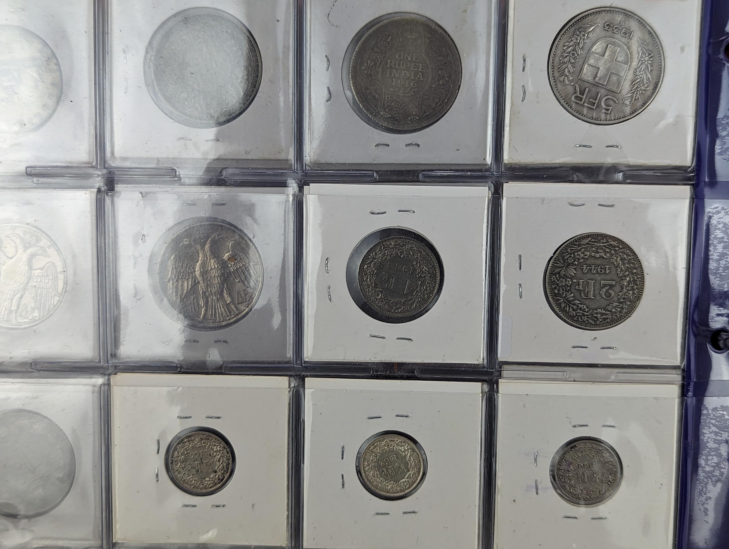 An album of mixed world silver coinage to include a 1912 British Trade Dollar, 1861-1908 Chinese - Image 35 of 58