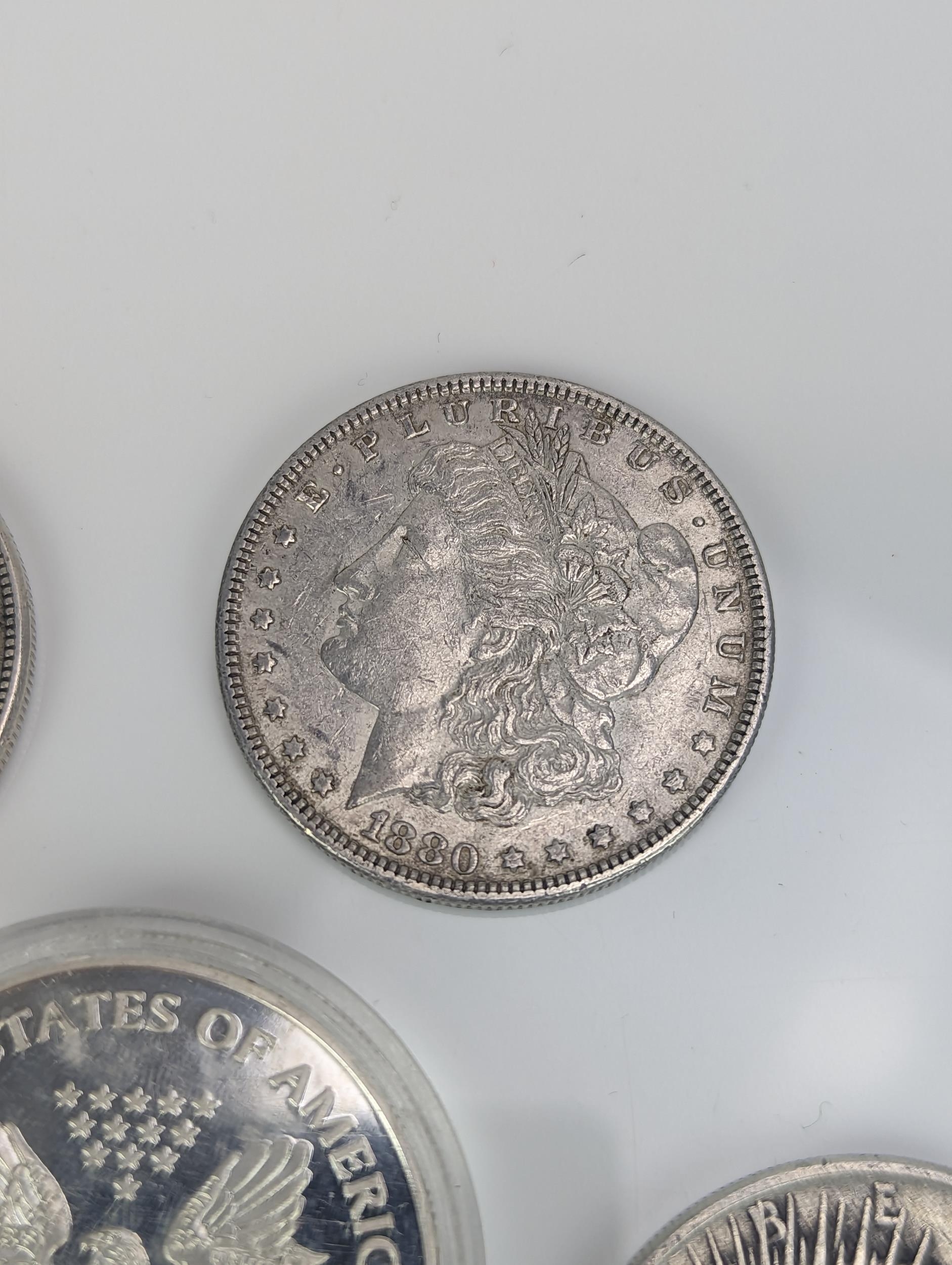 United States of America - 1880 and 1921 'Morgan' Dollar along with 1922, 1925 and 1926 'Peace' - Image 12 of 14