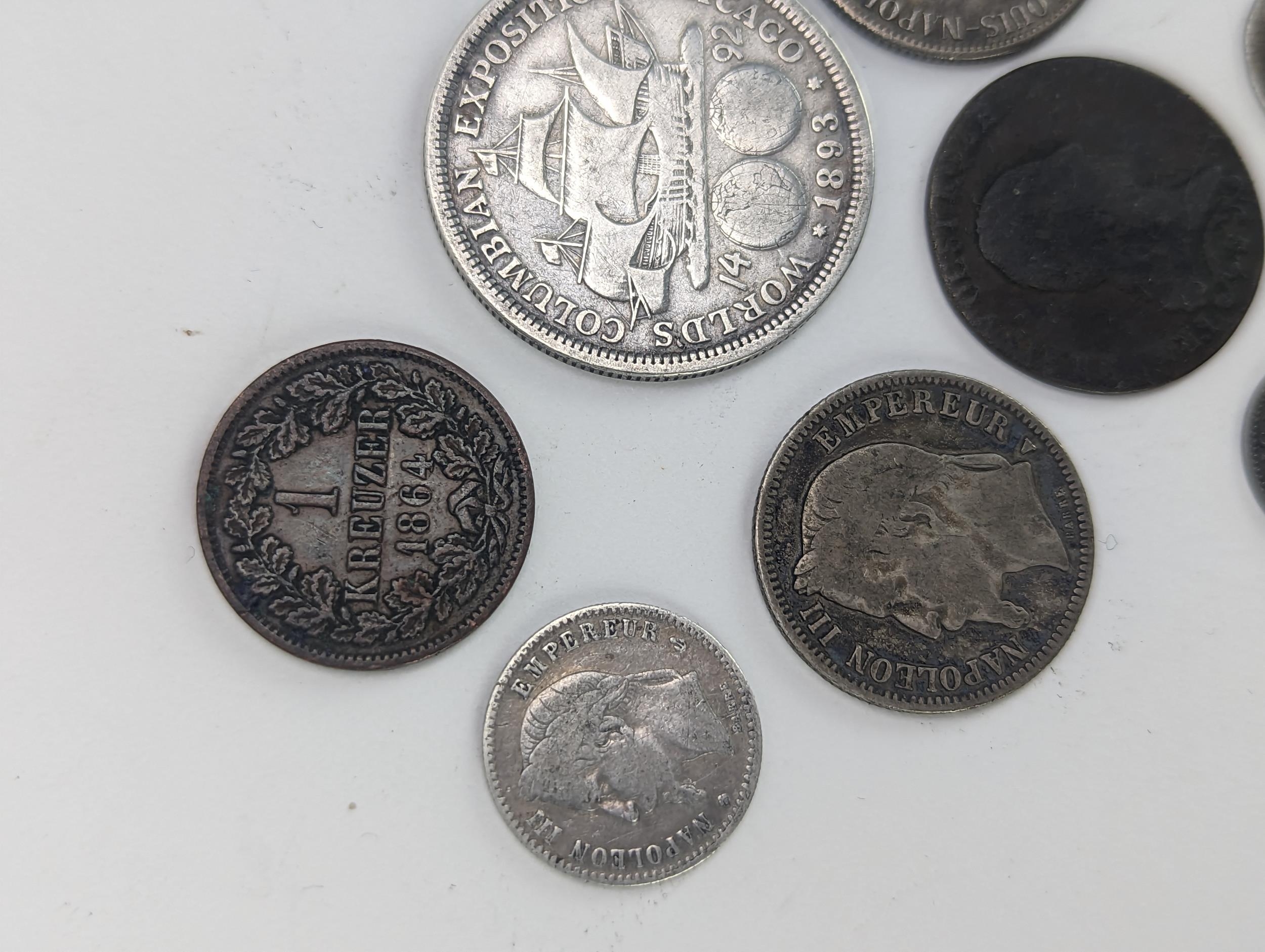 A group of 19th century and other coinage to include napoleon III 1 Franc 1852, 1868 and 1865 5 - Image 2 of 8