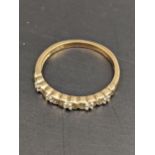 A 9ct gold and diamond ring, size O, 1.9g Location: