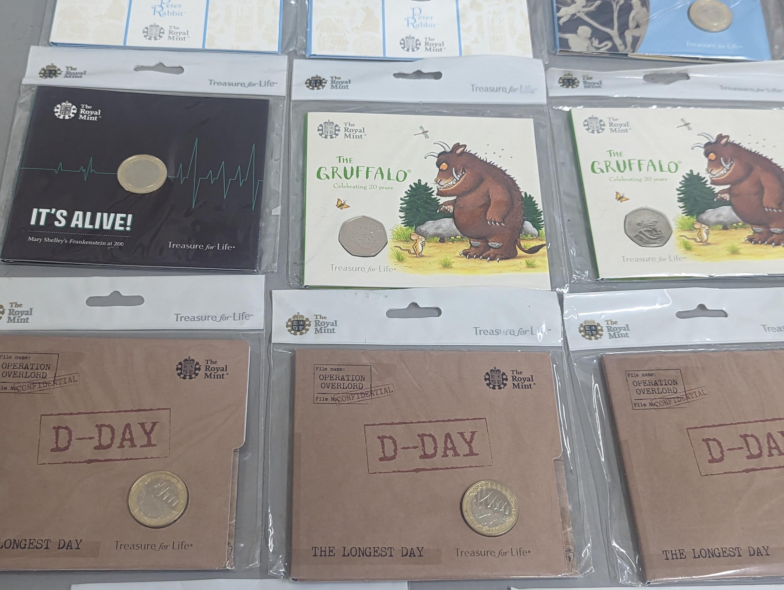 Royal Mint - Treasure for Life, packs to include Mary Shilley at 200, The Gruffalo, Beatrix - Image 5 of 7