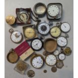 A group of pocket watches A/F to include Thomas Russell & Son movement numbered 200882, Waltham USA,