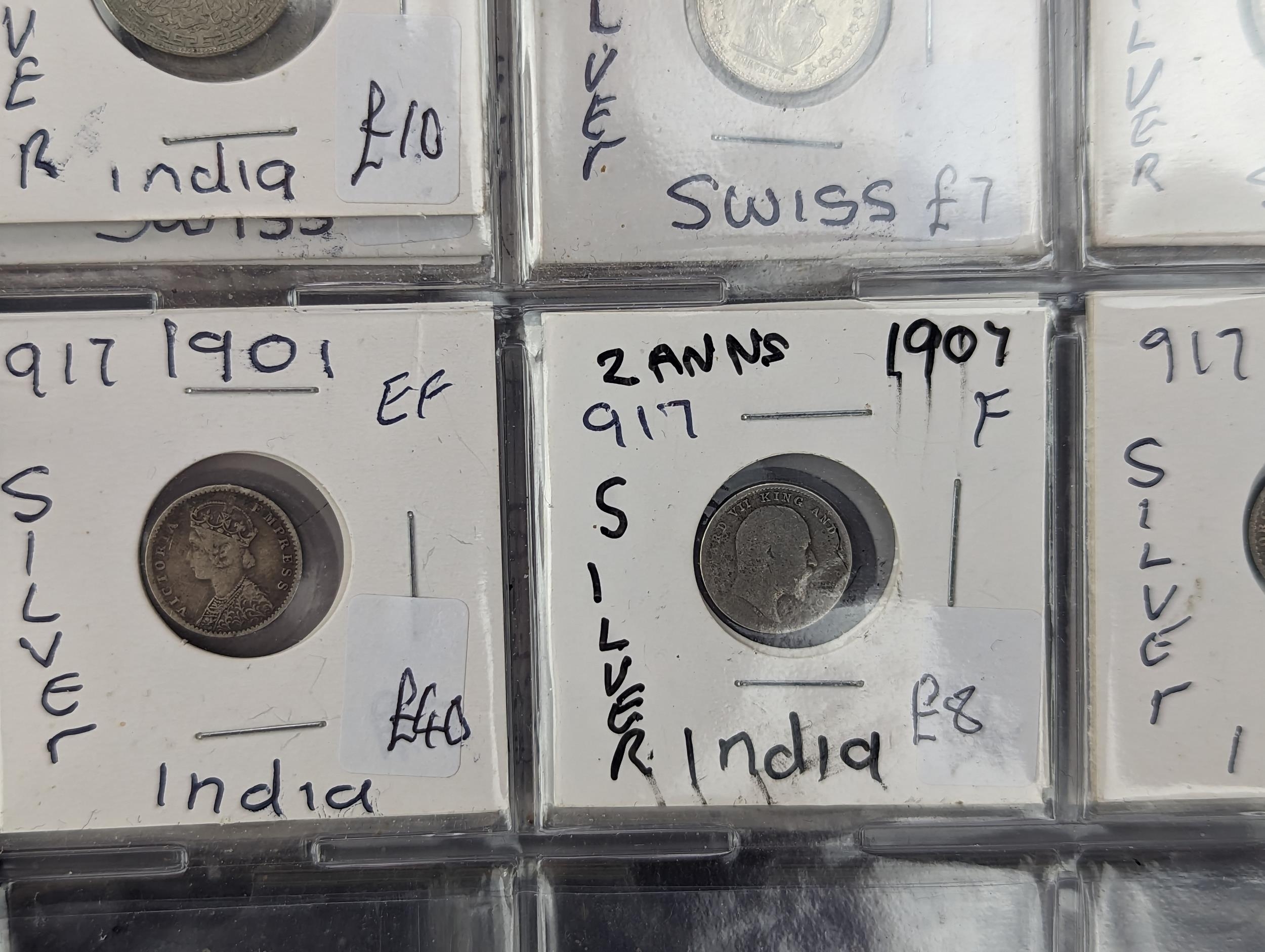 An album of mixed world silver coinage to include a 1912 British Trade Dollar, 1861-1908 Chinese - Image 27 of 58