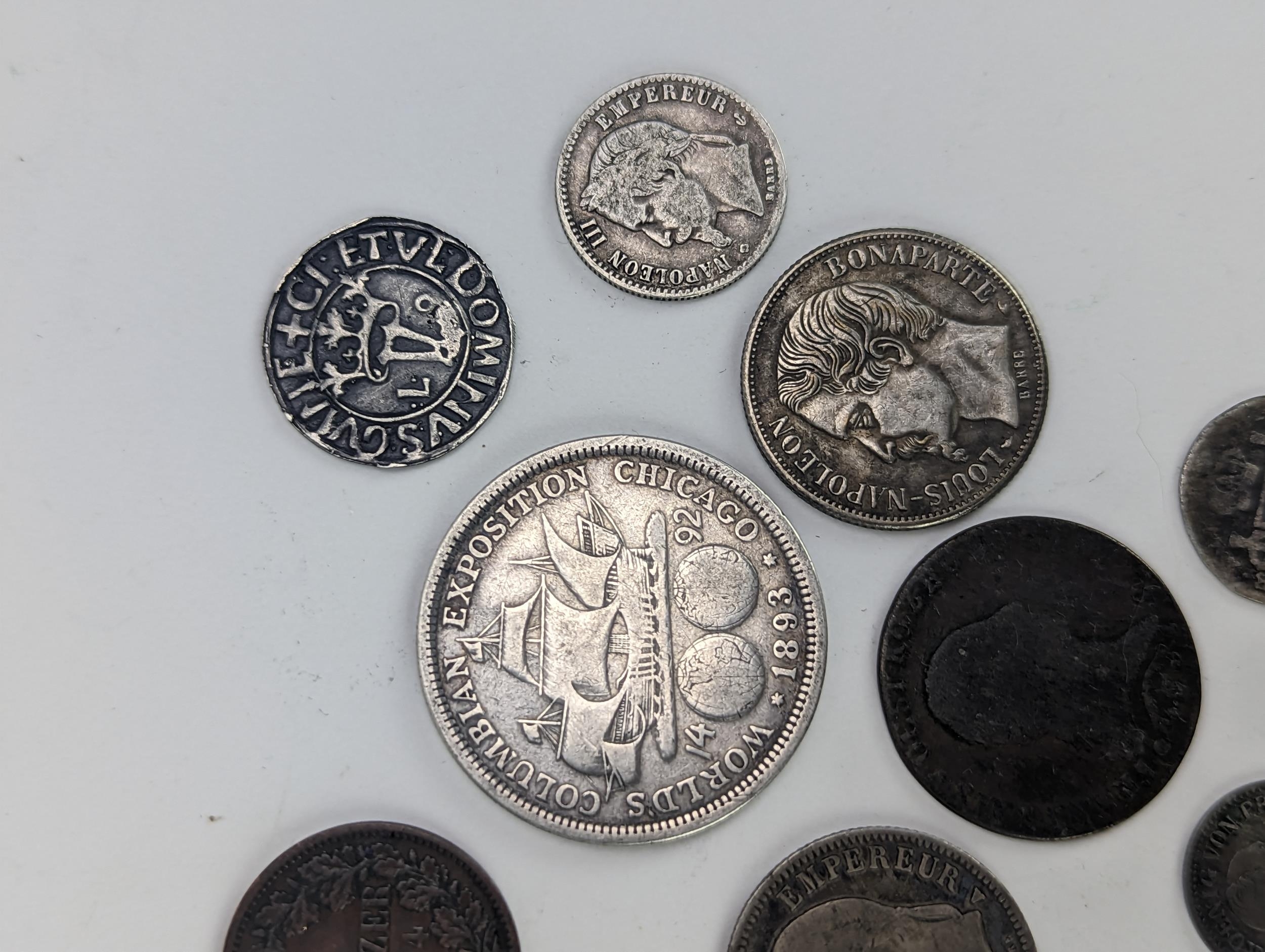 A group of 19th century and other coinage to include napoleon III 1 Franc 1852, 1868 and 1865 5 - Image 4 of 8