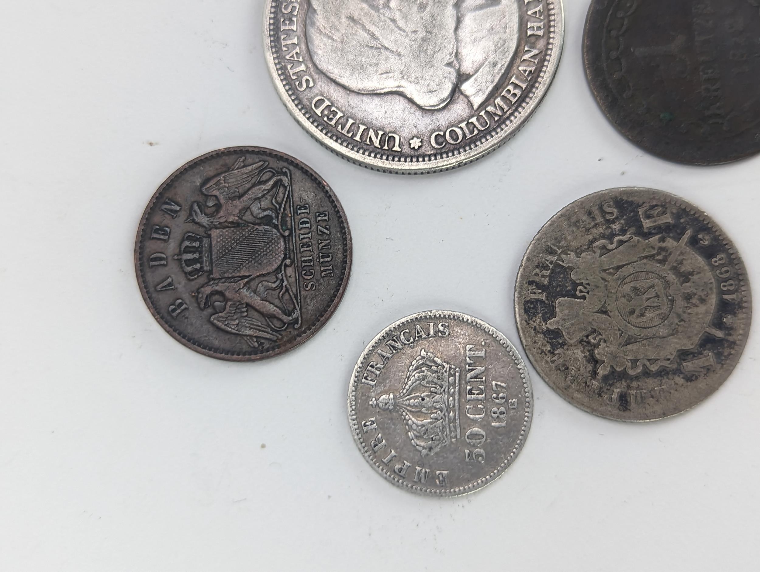 A group of 19th century and other coinage to include napoleon III 1 Franc 1852, 1868 and 1865 5 - Image 6 of 8