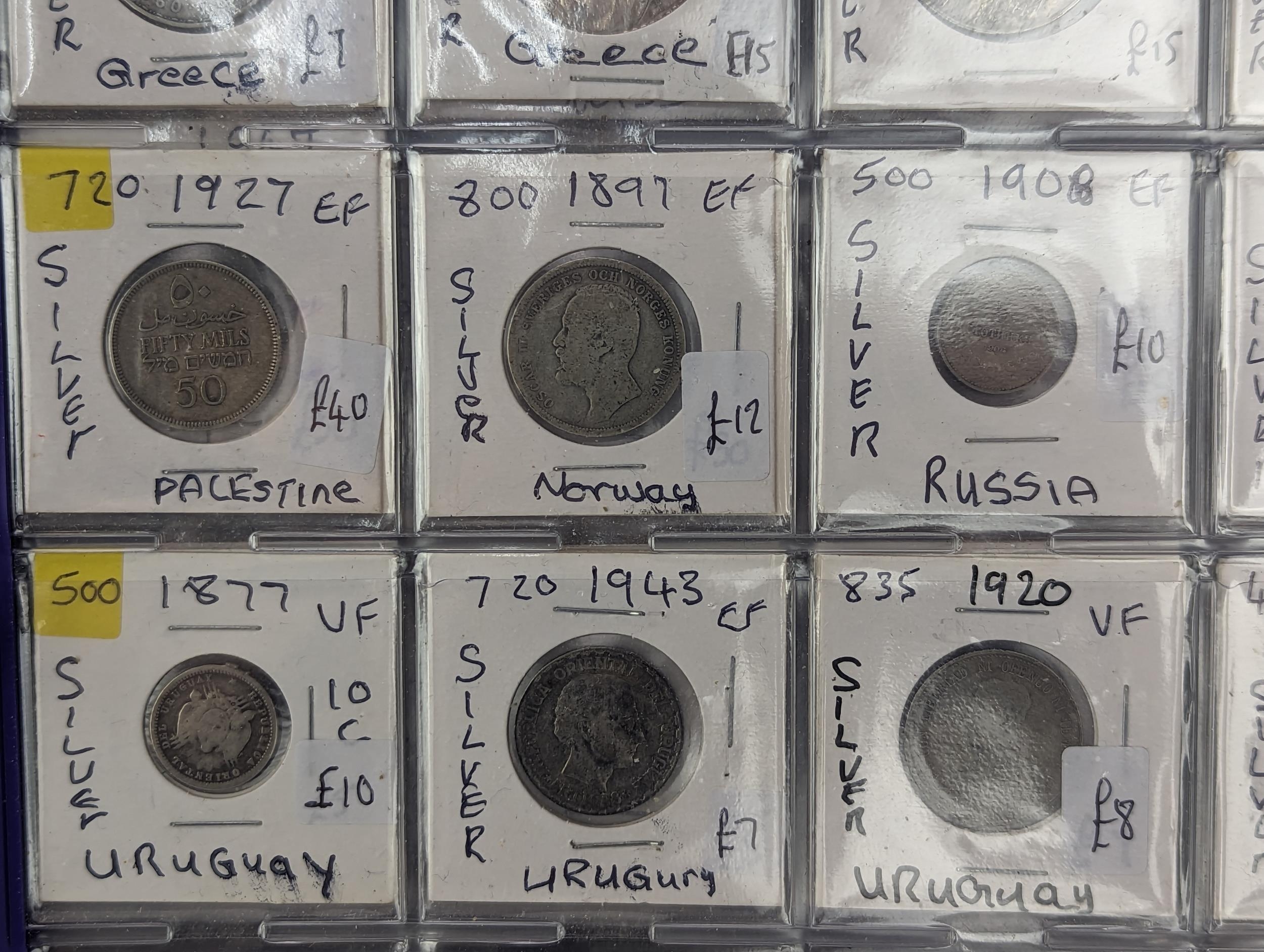 An album of mixed world silver coinage to include a 1912 British Trade Dollar, 1861-1908 Chinese - Image 15 of 58