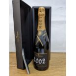 A single boxed bottle of Moet Chandon 2002, vintage Champagne Location: