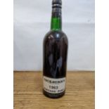 A single bottle of Cockburns 1963 vintage Port (considered one of the best vintage years of 20th