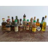A collection of miniatures to include brandy and Dimple Haig A/F