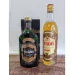 One bottle of Grants Scotch whisky, 70cl, and one bottle of Glenfiddich Scotch whisky, 37.5cl