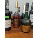 Eight mixed bottles to include Cognac, Champagne, and Taylors 1978 Vintage Port