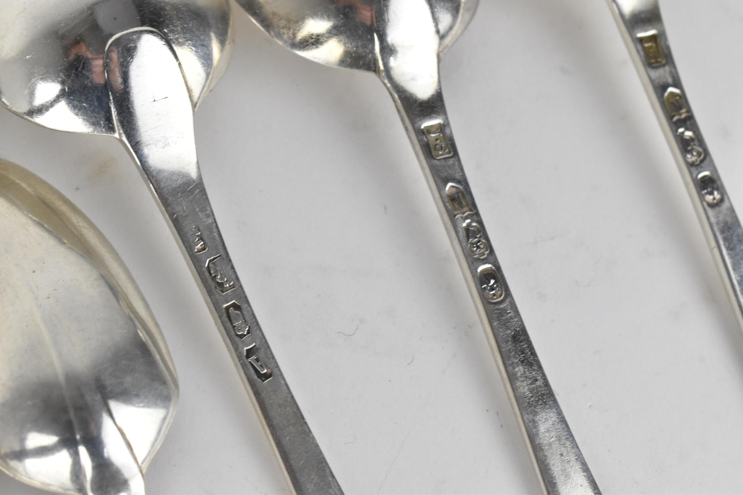 A collection of George III Irish silver tablespoons, comprising different dates and silversmiths, to - Image 10 of 11