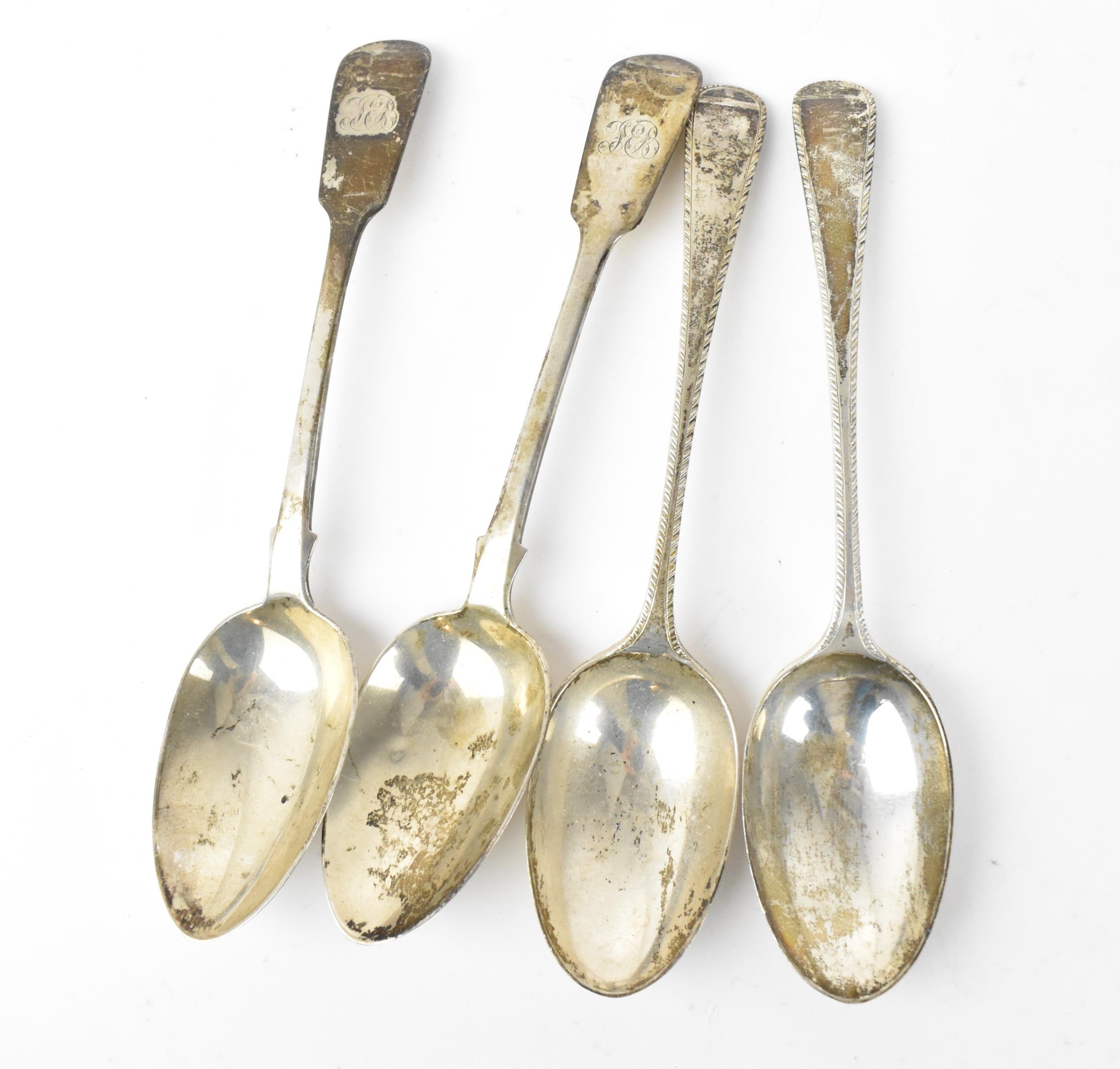 A pair of William IV silver tablespoons by John, Henry & Charles Lias, London 1836, in the fiddle
