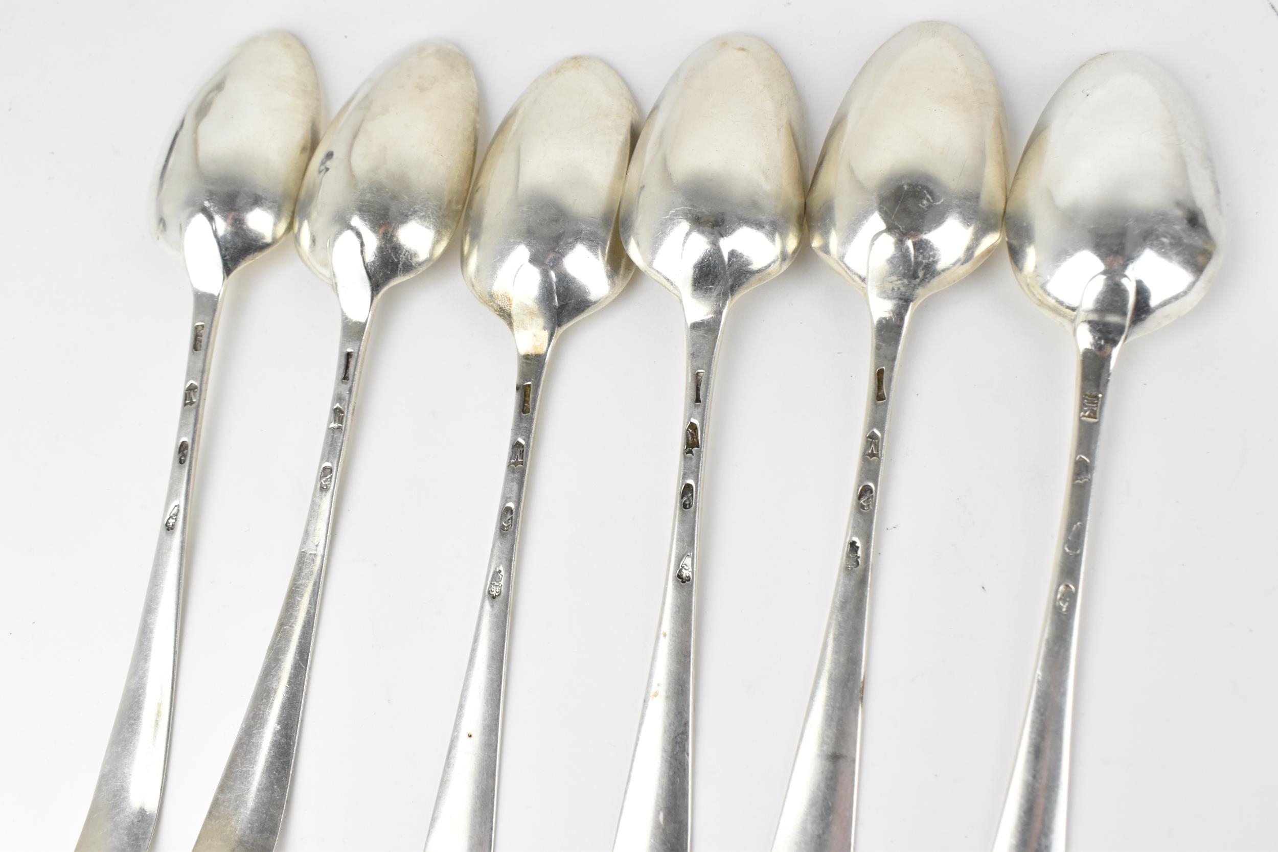 A set of five George III Irish silver tablespoons, London 1784, in the Old English pattern, with - Image 4 of 5