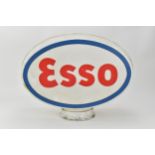 A plain Esso plastic petrol pump globe, 39 cm x 48 cm wide