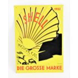 A 1992 Continental Shell Motor Oil enamel sign, 'Die Grosse Marke' 1932, possibly limited edition,