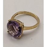 A 9ct gold ring set with an amethyst, total weight Location:RING